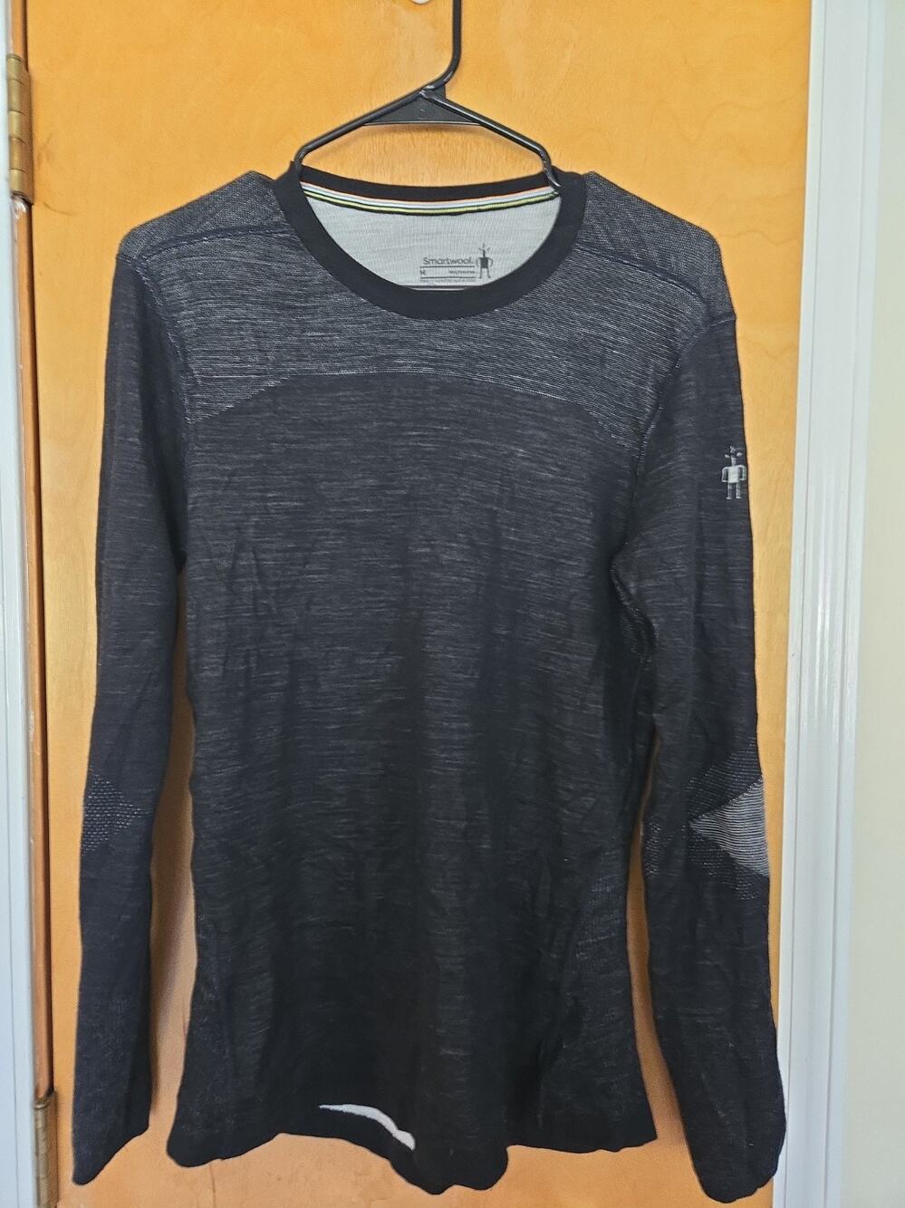 Smartwool Intraknit Thermal Base Layer Men Medium Merino Wool 1/4 Black